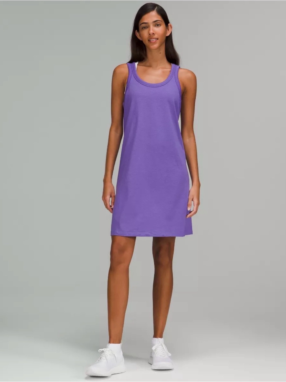 Lululemon Classic-Fit Cotton-Blend Scoop Dress in Charged Indigo size Medium